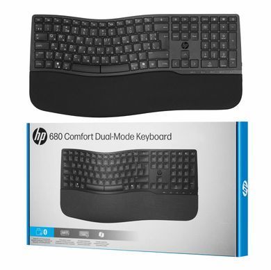 Клавіатура мембранна HP 680 Comfort Dual-Mode 111key, BT, EN/UK, чорний (8T6L8AA) [103721]