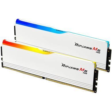Модуль пам`ятi DDR5 2x32GB/6000 G.Skill Ripjaws M5 RGB White (F5-6000J3238G32GX2-RM5RW) [613484]