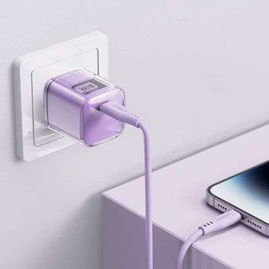 Зарядний пристрій 1xUSB-C 30W Gan A53 Fast Charger alfalfa purple Acefast (6974316282365) [402143]