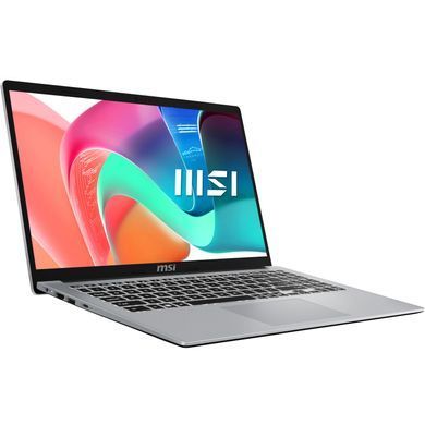 Ноутбук MSI Modern 15.6"FHD IPS/i3-1315U/16/512SSD/Intel Iris Xe/Type-C/DOS/Urban Silver (9S7-15S122-278) [40323]