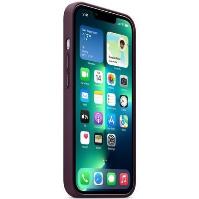 Чохол-накладка Apple Leather Case with MagSafe для Apple iPhone 13 Pro Dark Cherry (MM1A3) [614864]
