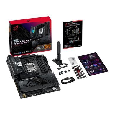 Материнcька плата ASUS ROG STRIX X870-F GAMING WIFI sAM5 X870 4xDDR5 M.2 HDMI DP Wi-Fi BT ATX (90MB1IV0-M0EAY0) [109487]