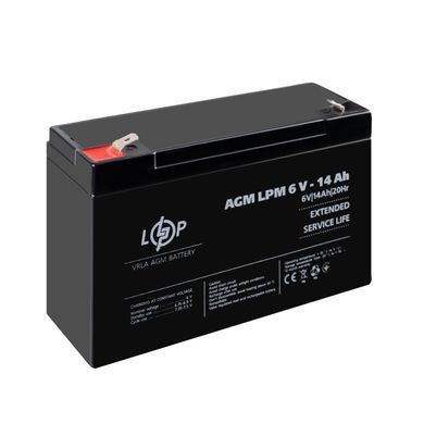 Акумулятор AGM LPM 6V - 14 Ah (LP4160) [900206]