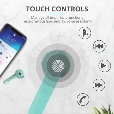 Навушники Trust Primo Touch True Wireless Mic Mint (23781_TRUST) [17098]