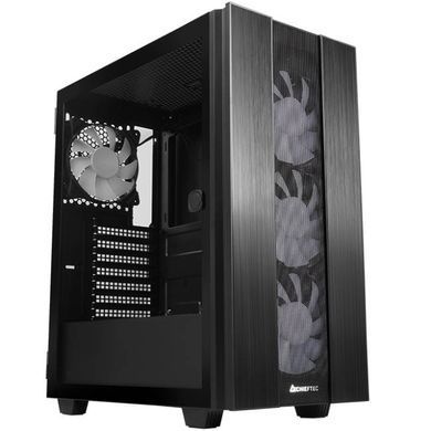 Корпус Chieftec HUNTER 2 4x120mm A-RGB, USB-C, ATX, без БЖ, Black (GS-02B-OP) [403286]