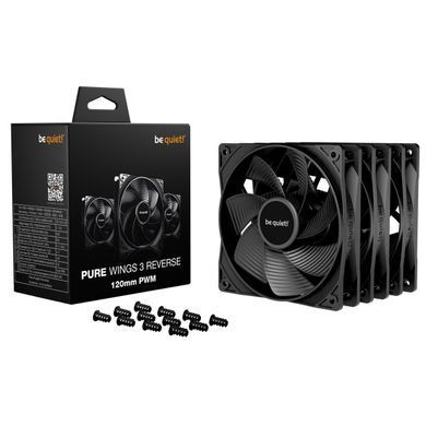 Вентилятор be quiet! Pure Wings 3 120mm PWM Reverse 3-Pack Black (BL137) [620217]