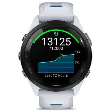 Смарт-годинник Garmin Forerunner 265 Black Bezel with Whitestone Case and Whitestone/Tidal Blue Silicone Band (010-02810-51) [608224]