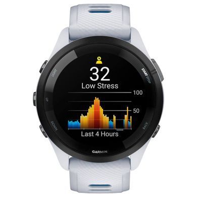 Смарт-годинник Garmin Forerunner 265 Black Bezel with Whitestone Case and Whitestone/Tidal Blue Silicone Band (010-02810-51) [608224]
