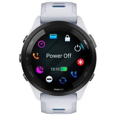 Смарт-годинник Garmin Forerunner 265 Black Bezel with Whitestone Case and Whitestone/Tidal Blue Silicone Band (010-02810-51) [608224]