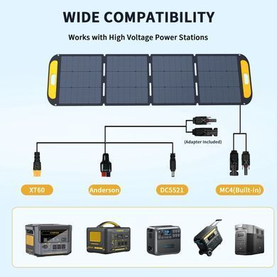 Сонячна панель Vtoman 200W Pro 48V IP67 MC-4/Anderson/XT60/DC5521 (VS200 Pro) [404445]