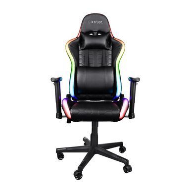 Крісло Trust GXT 716 Rizza, ПУ шкіра, 3D-Armrests, RGB, чорний (25376_TRUST) [111580]