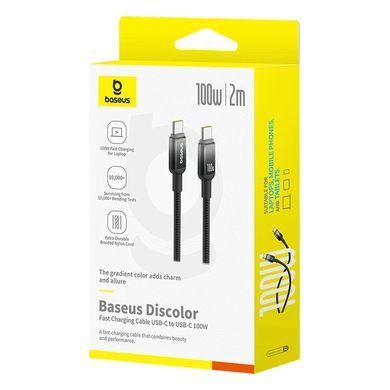 Кабель Baseus Discolor Series Fast Charging Cable USB-C to USB-C 100W 1m Cluster Black (P10374902111-00) [804397]