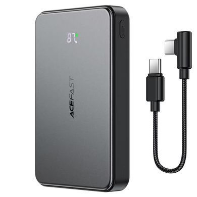 Зовнішній акумулятор ACEFAST M31-10000 22.5W magnetic fast charging power bank with cable Black (6974316286011) [806604]