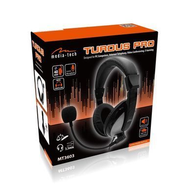 Гарнітура Media-Tech Turdus Pro, 2х3,5мм, Black (MT3603) [402503]
