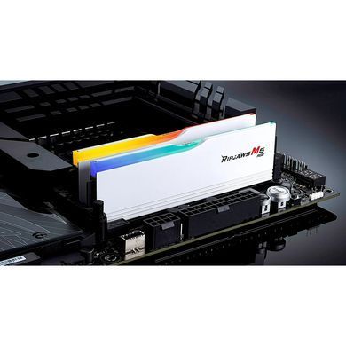 Модуль пам`ятi DDR5 2x32GB/6000 G.Skill Ripjaws M5 RGB White (F5-6000J3238G32GX2-RM5RW) [613484]