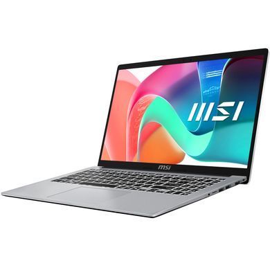 Ноутбук MSI Modern 15.6"FHD IPS/i3-1315U/16/512SSD/Intel Iris Xe/Type-C/DOS/Urban Silver (9S7-15S122-278) [40323]