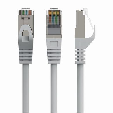Патч-корд Cablexpert FTP, літий, 50u "штекер із засувкою, 0.25 м, сірий (PP6-0.25M) [611321]