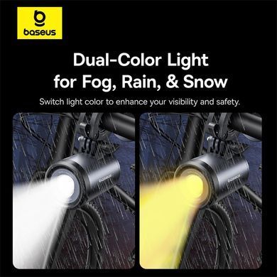 Велотримач для телефона Baseus PrimeTrip Series Dual-Color Bike Light 2-in-1 Set Cosmic Black (C12569000121-00) [806557]