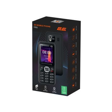 Мобільний телефон 2E E182 2.4" 2SIM, 1700мА&bull;год, чорний (688130245234) [11224]