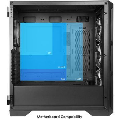 Корпус Chieftec APEX 4x120mm A-RGB, USB-C, E-ATX, без БЖ, Black (GA-01B-TG-OP) [403287]