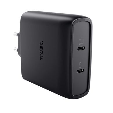 Зарядний пристрій мережевий Trust Maxo 100Вт, GaN, 2xUSB-C,PD/PPS, чорний (25527_TRUST) [111088]