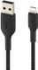 Кабель USB-A > Lightning заряджання/синхронізації Belkin 2м, 12Вт, плетений, чорний (CAA002BT2MBK) [108527], фото 3