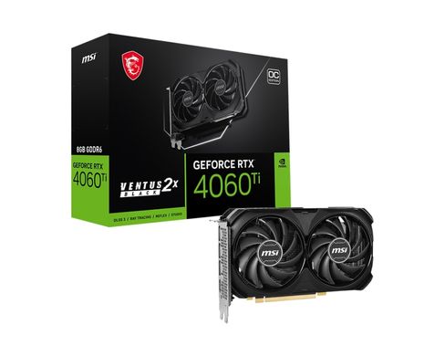 MSI Відеокарта GeForce RTX 4060 8GB GDDR6 VENTUS 2X BLACK OC (912-V516-004)