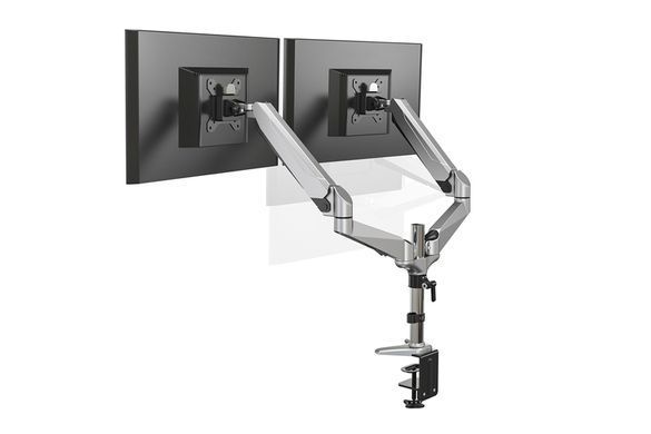 Кріплення DIGITUS Dual Monitor Clamp gas spring, 15-32", з нахилом, поворотом (DA-90353) [16995]
