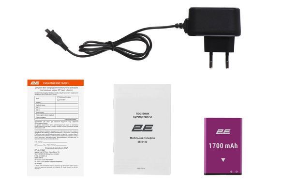 Мобільний телефон 2E E182 2.4" 2SIM, 1700мА&bull;год, чорний (688130245234) [11224]