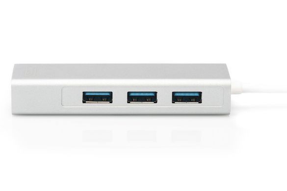 Концентратор DIGITUS USB-C - USB 3.0 3 Port Hub + Gigabit Ethernet (DA-70255) [108805]
