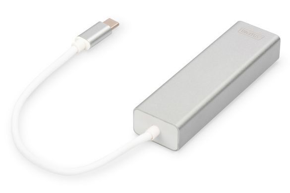 Концентратор DIGITUS USB-C - USB 3.0 3 Port Hub + Gigabit Ethernet (DA-70255) [108805]