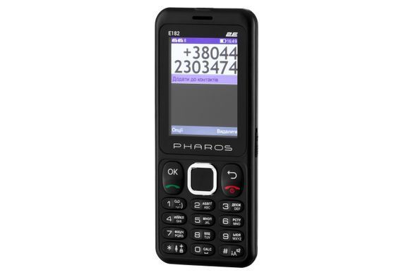 Мобільний телефон 2E E182 2.4" 2SIM, 1700мА&bull;год, чорний (688130245234) [11224]