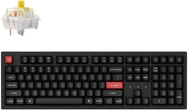 Клавіатура механічна Keychron K10 PRO 100Key, K pro Banana, WL/BT/USB-A, QMK, EN/UKR, White Led, чорний (K10P-A4-UA) [103670]