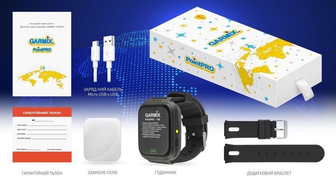 Дитячий смарт-годинник Garmix (PointPRO-100 WiFi Black) [615367]