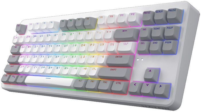 Клавіатура бездротова Hator Rockfall 3 Mecha TKL Wireless Orange White (HTK851UA) [606075]