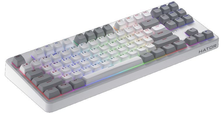 Клавіатура бездротова Hator Rockfall 3 Mecha TKL Wireless Orange White (HTK851UA) [606075]