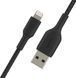 Кабель USB-A > Lightning заряджання/синхронізації Belkin 2м, 12Вт, плетений, чорний (CAA002BT2MBK) [108527], фото 5