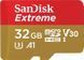 Карта пам`ятi MicroSDHC 32GB UHS-I/U3 Class 10 SanDisk Extreme A1 R100/W60MB/s + SD-adapter (SDSQXAF-032G-GN6MA) [614878], фото 2