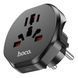 Мережевий адаптер HOCO AC6 Unimpeded universal conversion plug Black (6931474791511) [803289], фото 4