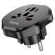 Мережевий адаптер HOCO AC6 Unimpeded universal conversion plug Black (6931474791511) [803289], фото 2