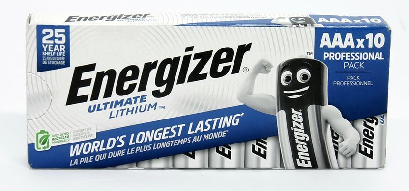Батарейка Energizer Ultimate Lithium L92 AAA/LR03 BL 10шт ( L92 AAA10) [617956]
