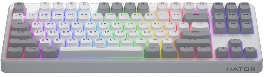 Клавіатура бездротова Hator Rockfall 3 Mecha TKL Wireless Orange White (HTK851UA) [606075]