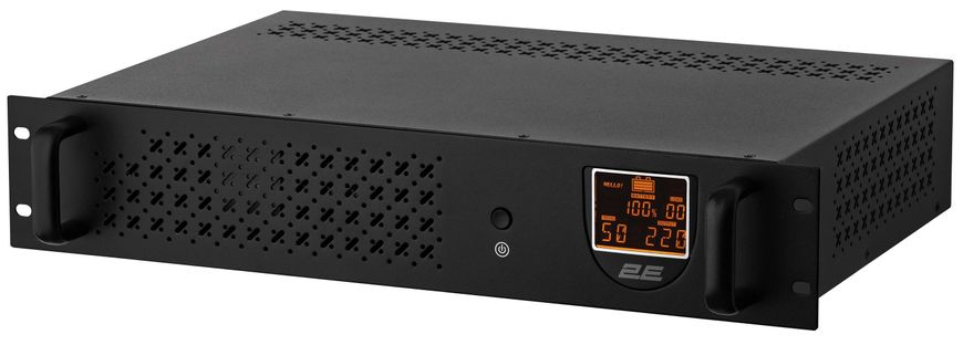 2E Джерело безперебійного живлення RE650, 650VA/360W, RM 2U, LCD, USB, 2xSchuko (2E-RE650)