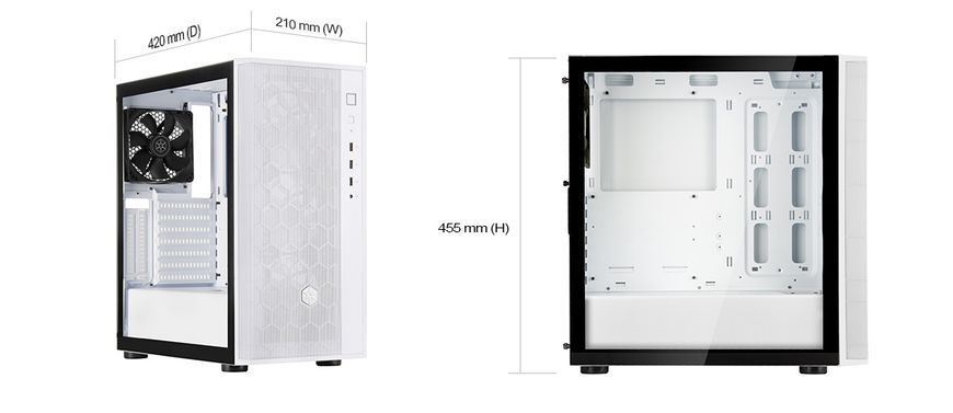Корпус SilverStone Fara FAR1W-G-V2 без БЖ, 2xUSB3.0, 1xUSB2.0, 1x120мм, VGA 340мм, LCS ready, TG Side Panel, ATX, білий (SST-FAR1W-G-V2) [109545]