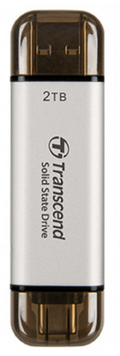 SSD накопичувач Transcend ESD310S 2TB, USB Type C/A Silver (TS2TESD310S) [202468]