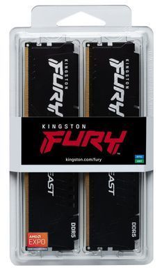 Пам'ять ПК Kingston DDR5 64GB KIT (32GBx2) 5600 FURY Beast (KF556C40BB2K2-64) [108071]