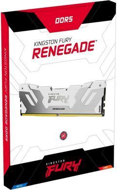 Пам'ять ПК Kingston DDR5 32GB 6000 FURY Renegade XMP Білий (KF560C32RW-32) [13881]
