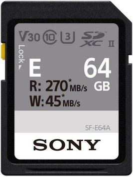 Карта пам'яті Sony SDXC 64GB C10 UHS-II U3 V30 R270/W45MB/s Entry (SFE64A.ET4) [108937]
