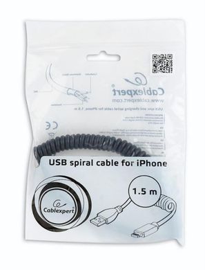 Кабель Cablexpert USB - Lightning V 2.0 (M/M), 1.5 м, чорний (CC-LMAM-1.5M) [603618]