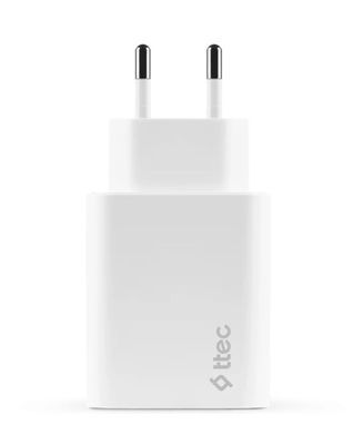 Мережевий зарядний пристрій Ttec SmartCharger Duo PD USB-C 40W White (2SCS27B) [603213]